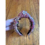 Brianna Cannon Headband Womens One Size Pink Pearl Heart Embellished Crystal Photo 2