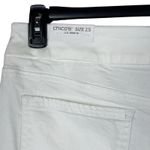 Chico's Chico’s SZ 2.5 (14) Cropped Jean Capris Boho Embroidered Pull-On Stretch Hi-Rise Photo 6