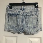 SO  striped jean favorite shortie shorts juniors size‎ 3 low rise rolled cuffed Photo 4