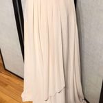 W•too NWOT Watters by Wtoo Chiffon Pleated Spaghetti Straps Fit Flare Overlay Rutched Slip Photo 2