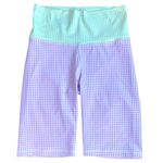 Terez Like New  Color Block Checkered Bike Shorts Size Small Photo 3