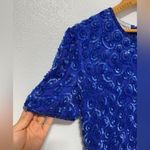 Dazzling Blue Sequin Mini Dress Photo 2