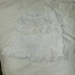 Urban Outfitters UO Ava Eyelet Ruffle Mini Skirt Embroidered High Waist  White L Photo 7