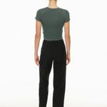 Wilfred  Free x Aritzia Brennan Knee Patch Utility High Rise Pants Womens 6 Black Photo 4