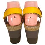Naot Miracle Wedge Slingback Sandals Yellow Red Brown Leather Size EU 38 US 7 Photo 3
