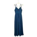 Azazie Maren Allure Bridesmaid Dress Formal Pine Green Blue Size 2 Wedding Photo 2