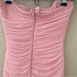 House Of CB “Sofia” Fairy Pink Mesh Maxi Dress strapless NWOT like fornarina XL Photo 8