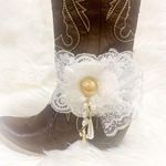 Handmade Removable Women’s Boot Bands/Cuffs Gold Photo 0