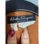 Salvatore Ferragamo Rust Orange Cotton Blend Blazer Jacket Size 10 Photo 5