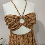 Anthropologie NWT X Faithfull The Brand La Costa Cutout Printed Linen Maxi Dress Photo 3