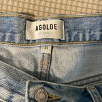 Agolde Blue Distressed Jean Shorts Size 31 Photo 1