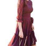 Rachel Parcell  Purple Nectar Smocked Tie Waist Dress Photo 10