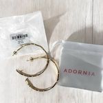 NEW Adornia 14K Gold Plated Chain Link Large Hoop Earrings Photo 2