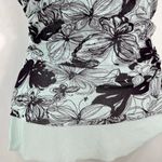 Anthropologie Moth Blue Floral Butterfly Mesh Wrap Tie Sleeveless Blouse Y2K S Photo 4