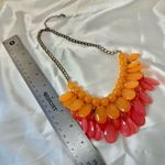 Orange and pink statement necklace Photo 4