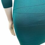 Max Studio  Green Body Con Medium Long Sleeve Dress Photo 4