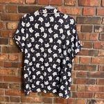 Pillow Talk womens cat print button front pajama top black/ white XL Black Photo 2