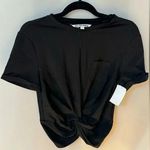 Walter Baker  Camille Twisted Front T-Shirt black size medium Photo 0