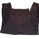 a glow  Maternity Black Pants Women’s size 10 Black Stretch Belly Band Photo 1