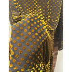 Women’s Chris By Christopher Bu Velvet Silk Polka dot Cocktail Formal Dress Black Size L Photo 8