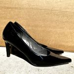 Ralph Lauren Lauren Pumps Heels Patent Leather Pointed Toe Slip On Black 8 Photo 1