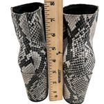Bamboo  Vitality Snakeskin Ankle Boots Booties Black Gray 6.5 Chunky Animal Print Photo 8