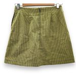 Urban Outfitters UO Darren Notched Pelmet Yellow Houndstooth Mini Skirt Sz S Photo 2