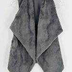 JACK  BB Dakota Grey Faux Fur Open Front Vest Photo 0