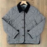 Barbour Orelia Quilted Houndstooth Printed Chore Jacket in Black and Tan US 10/M Photo 3