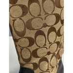 Coach Chrissi Riding Boots 7.5B Black Leather Brown Signature Logo Tall Boots Photo 4