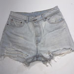 GRLFRND White Helena Shorts Size 26 Distressed Button Fly Super Short n’ Sweet Photo 0