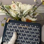Michael Kors NWOT Jet Set Double Zip wallet Navy Multi Adele Photo 6