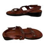 Minnetonka Prescott Leather Sandals Size 7 Dark Brown Casual Comfort Sandal Photo 2