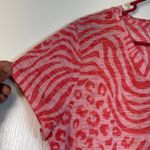 Josephine Chaus Chaus Sports Pink Zebra Leopard Cheetah Print V-Neck Shirt Size Large EUC #2901 Photo 1