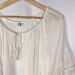 Lucky Brand White Swiss Dot Layered Short Sleeve Blouse S Photo 2