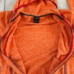Little Donkey Andy size medium orange pink trim full zip hoodie jacket Photo 7