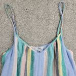 Rails  Womens Ari Dress Small Blue Jamaica Stripe Spaghetti Strap V Neck Sundress Photo 4
