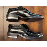 Barbara bui patented leather oxford dress shoes size 38 women's 8 metal inset Black Photo 2