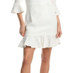 Black Halo Brooklyn Sheath Mini Dress White Size 8 Photo 0