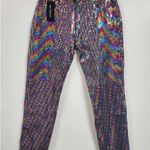 Free People RAINBOW SEQUIN BANDITS RELAXED JEANS Size Size 26 Photo 5