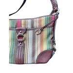 Etienne Aigner Vintage  Women's Multicolor Striped Print Crossbody Purse Bag Photo 6