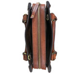 Fossil  Claire Cow Leather Mini Satchel Bag Brown Classic Office Preppy Timeless Photo 6