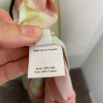 We Are LEONE Contrast Maxi Cardigan Striped Tie Dress Womens Large Medium Silk Pink Photo 14