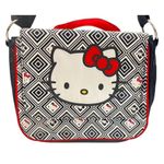 Hello Kitty Purse Crossbody Shoulder Bag Sanrio Pink Black 10.5" Messenger Strap Photo 1