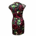 Nanette Lepore NWT Daring Rose Silk Sheath Mini Dress Sheer Mesh Panels Floral 8 Photo 3