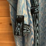 Ming Wang  Size Small Petite Blue & Black Abstract Zebra Open Front Cardigan Photo 3