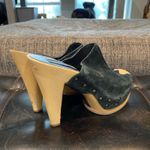 Steven By Steve Madden  Black Suede Studded Barc High Heel Clogs Sz 9B Photo 7