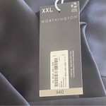 Worthington XXL Solid Black Sleek Women's Blouse Short Sleeve Flowy Photo 9