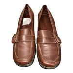 Naturalizer Leather Loafers Size 7.5 Olla Square Toe Slip On Shoes Photo 5
