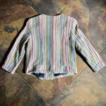 Twelfth Street By Cynthia Vincent Multicolored Knit Cropped Jacket Size 6 White Photo 15
